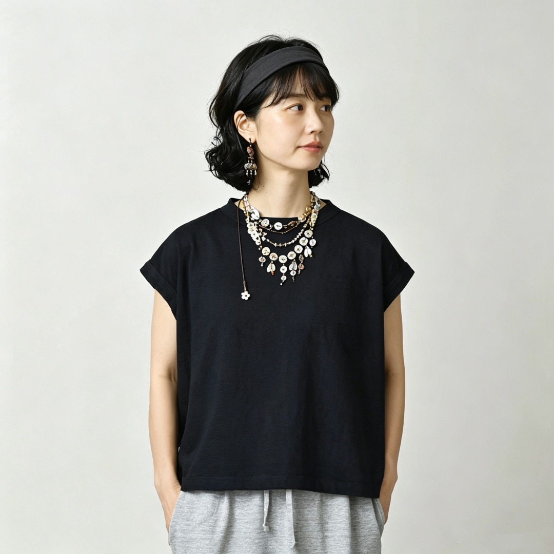 45R-cc New Tianzhu M-shaped T-shirt